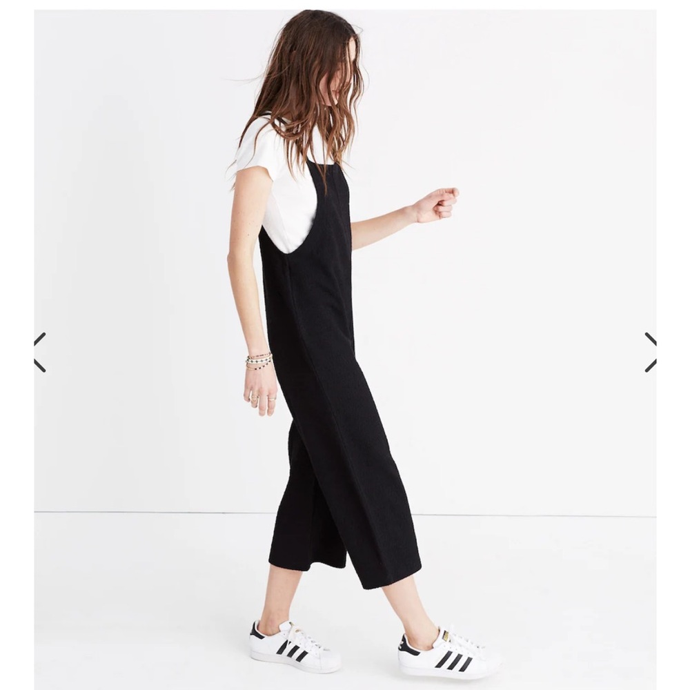 Madewell Knit Wide-Leg Overalls L